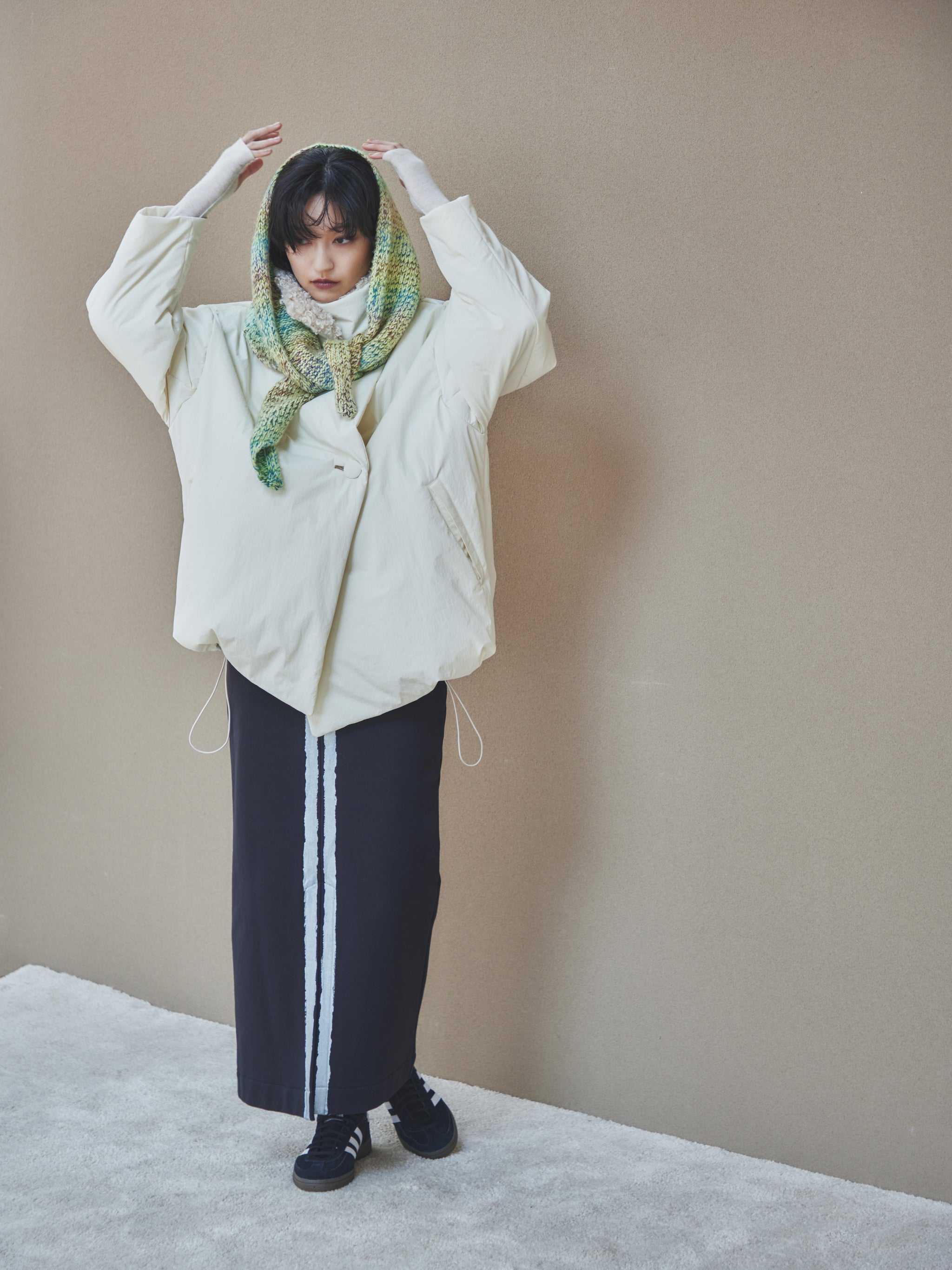 Silver line sweat skirt