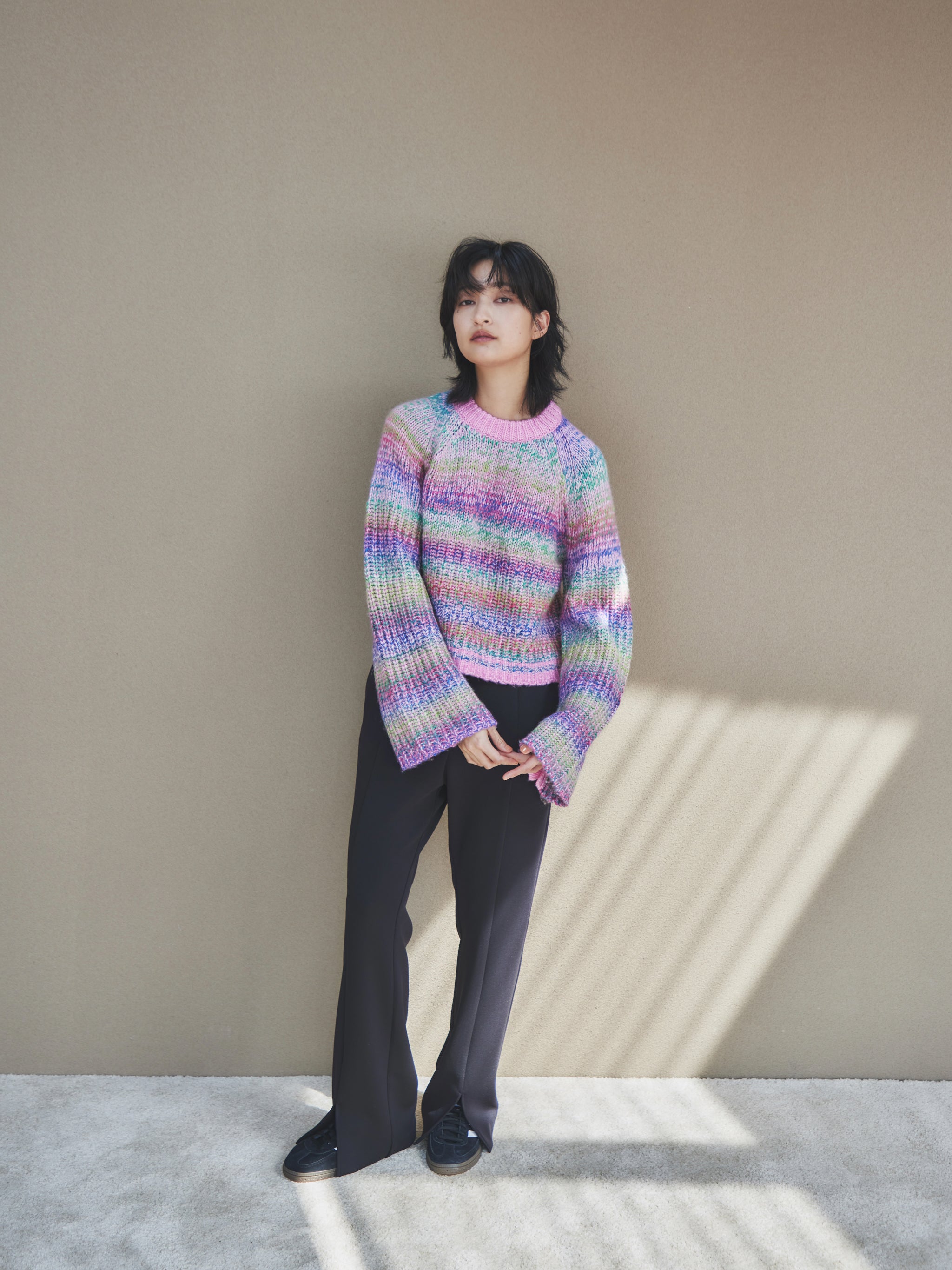 Slit flare pants