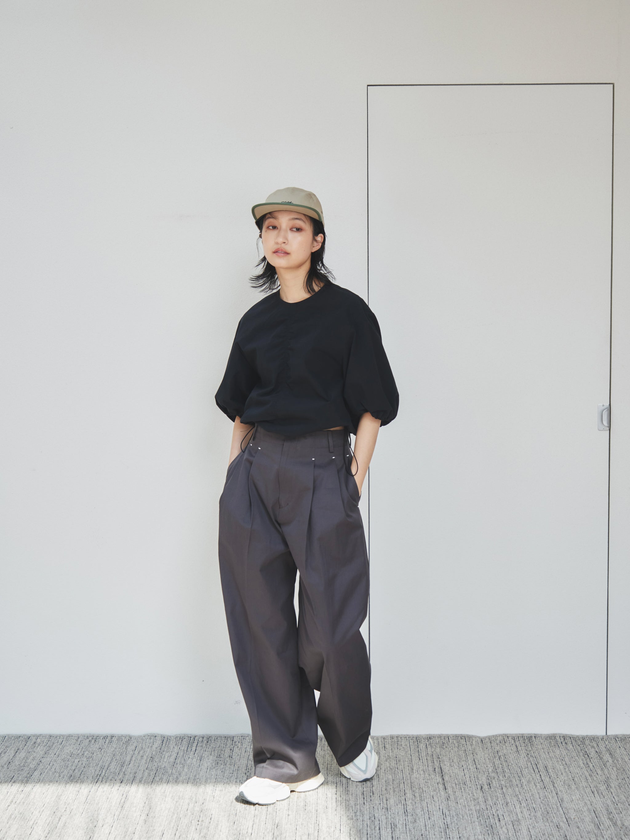 Side slit buggy pants