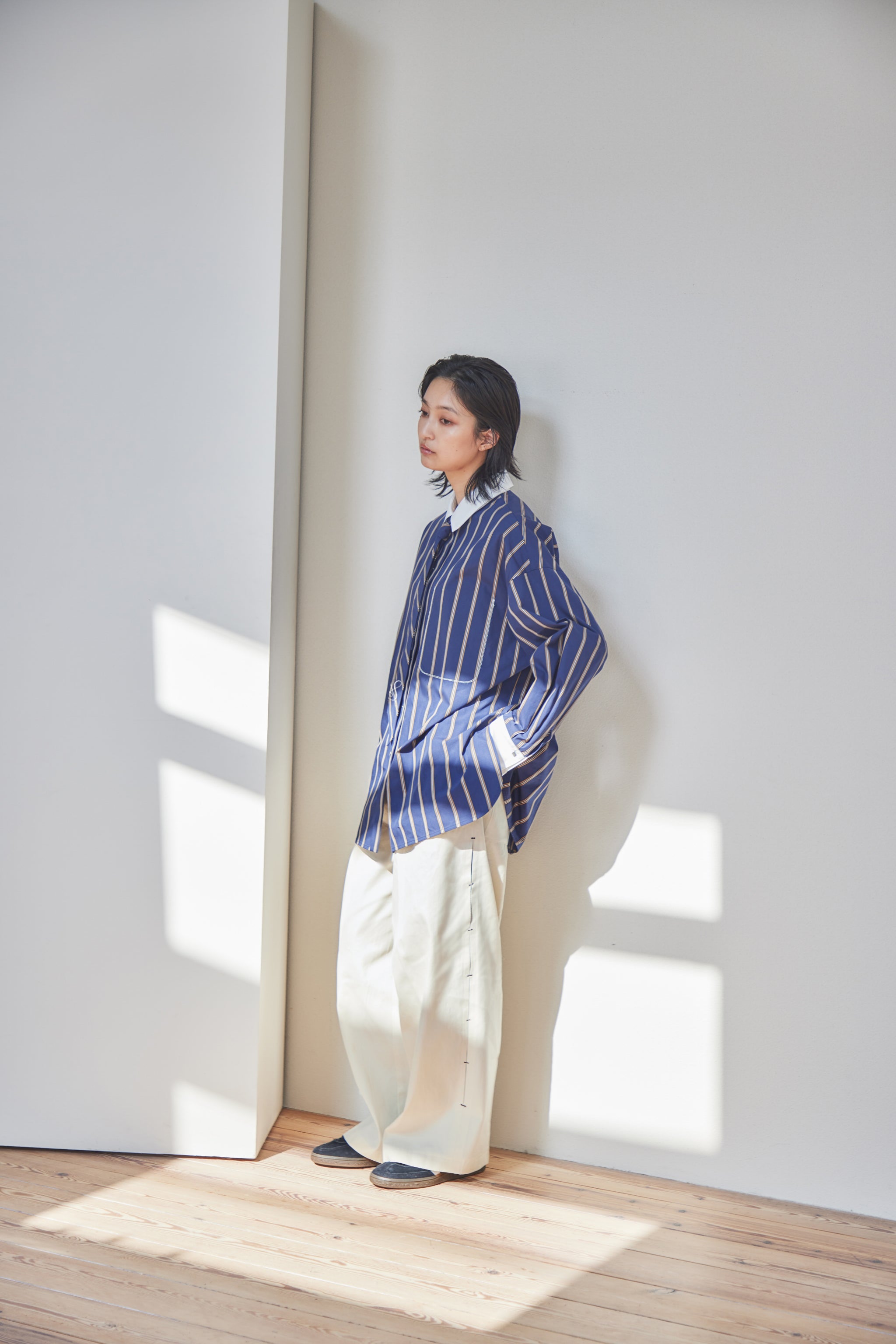 Side slit buggy pants