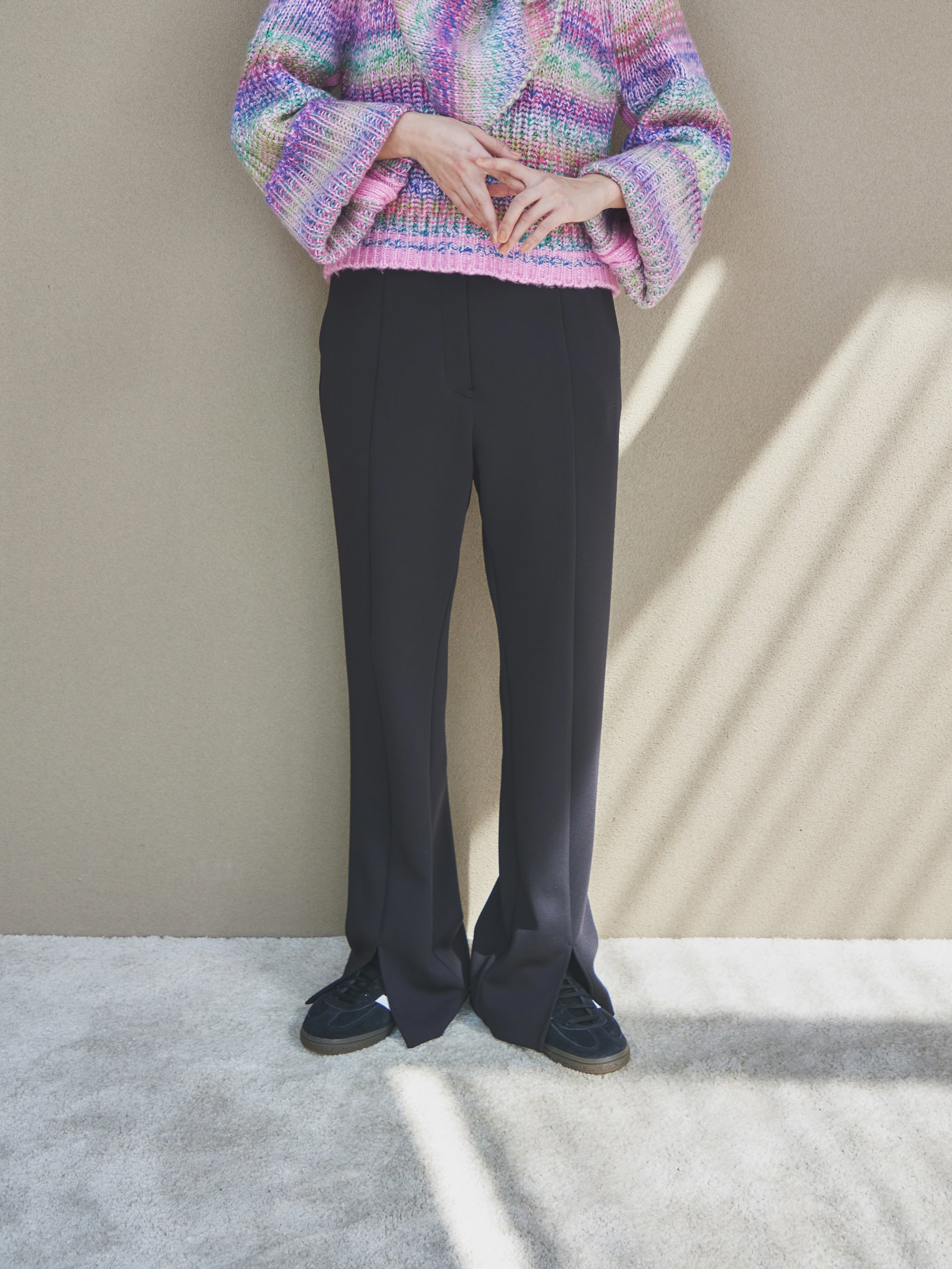 Slit flare pants