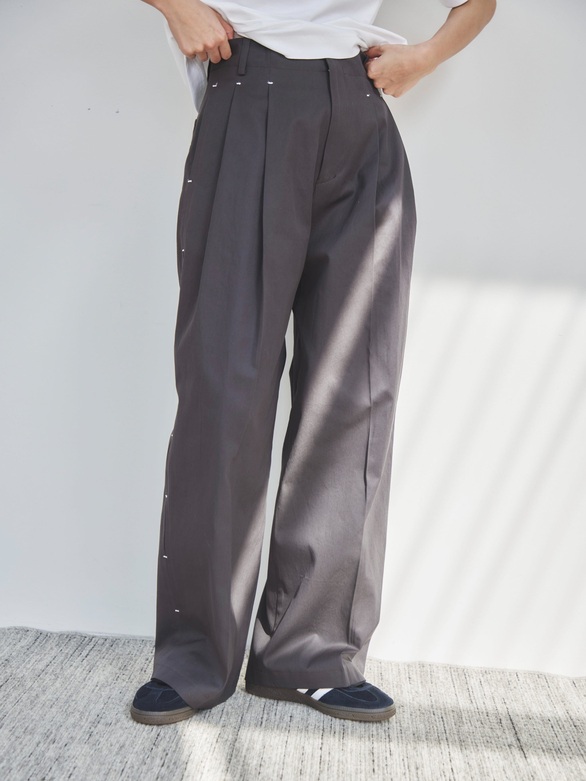 Side slit buggy pants