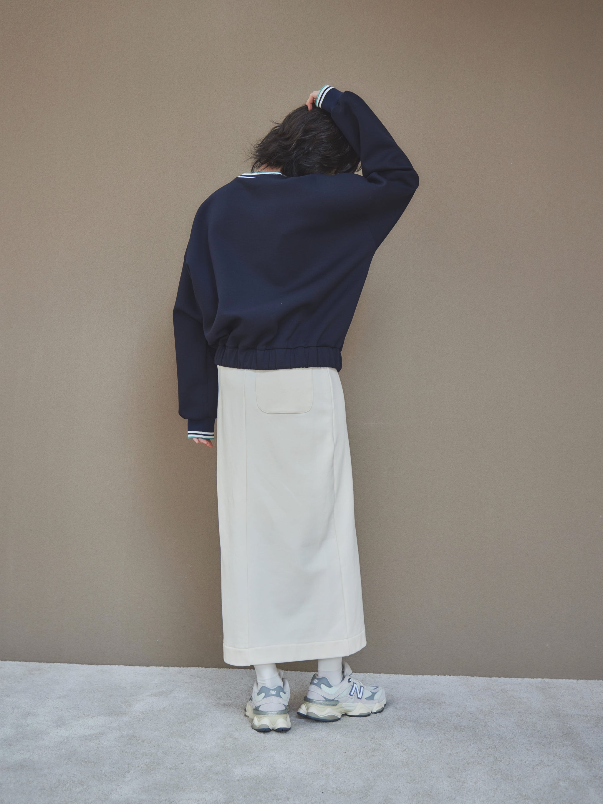 Silver line sweat skirt