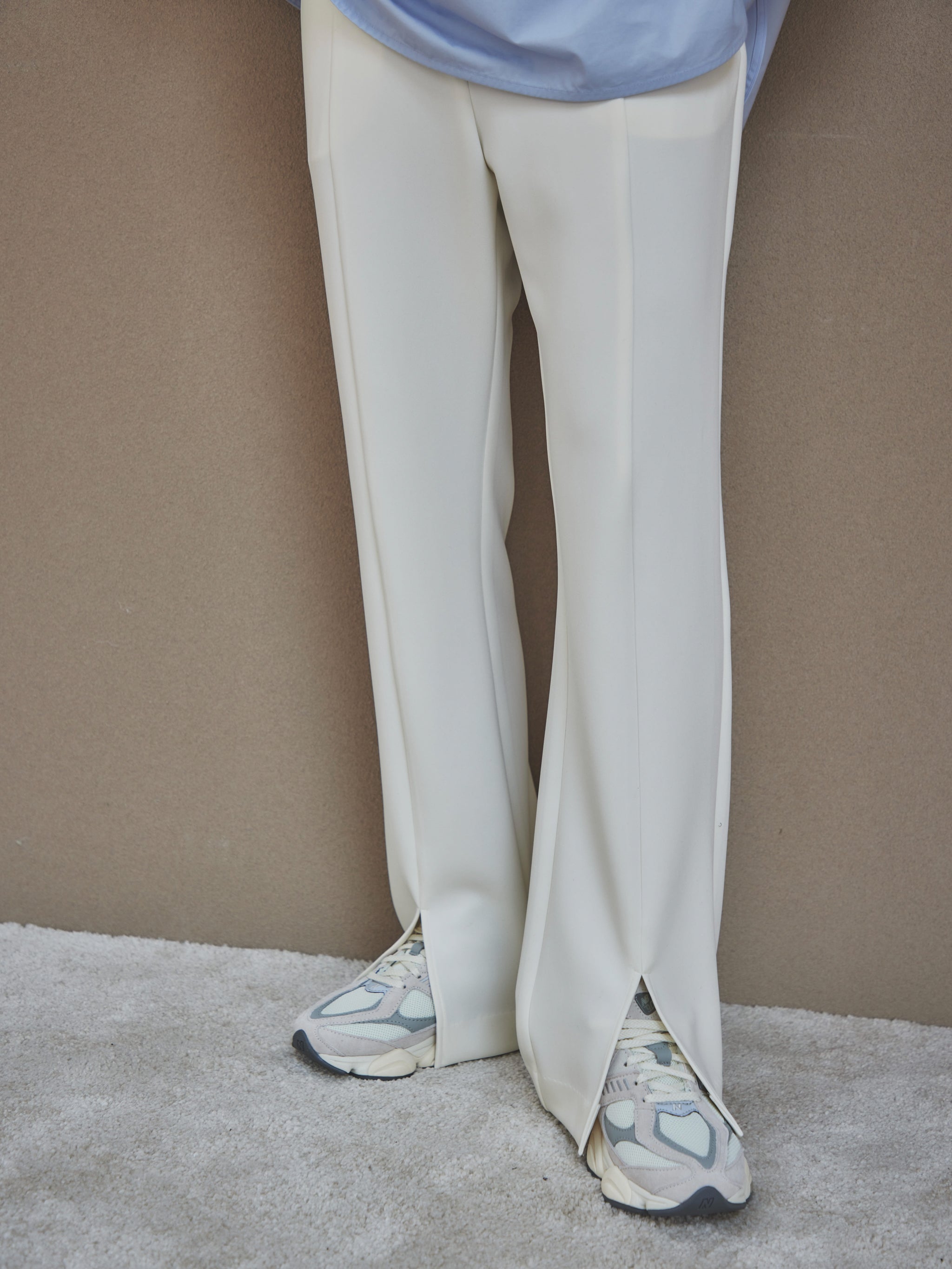 Slit flare pants