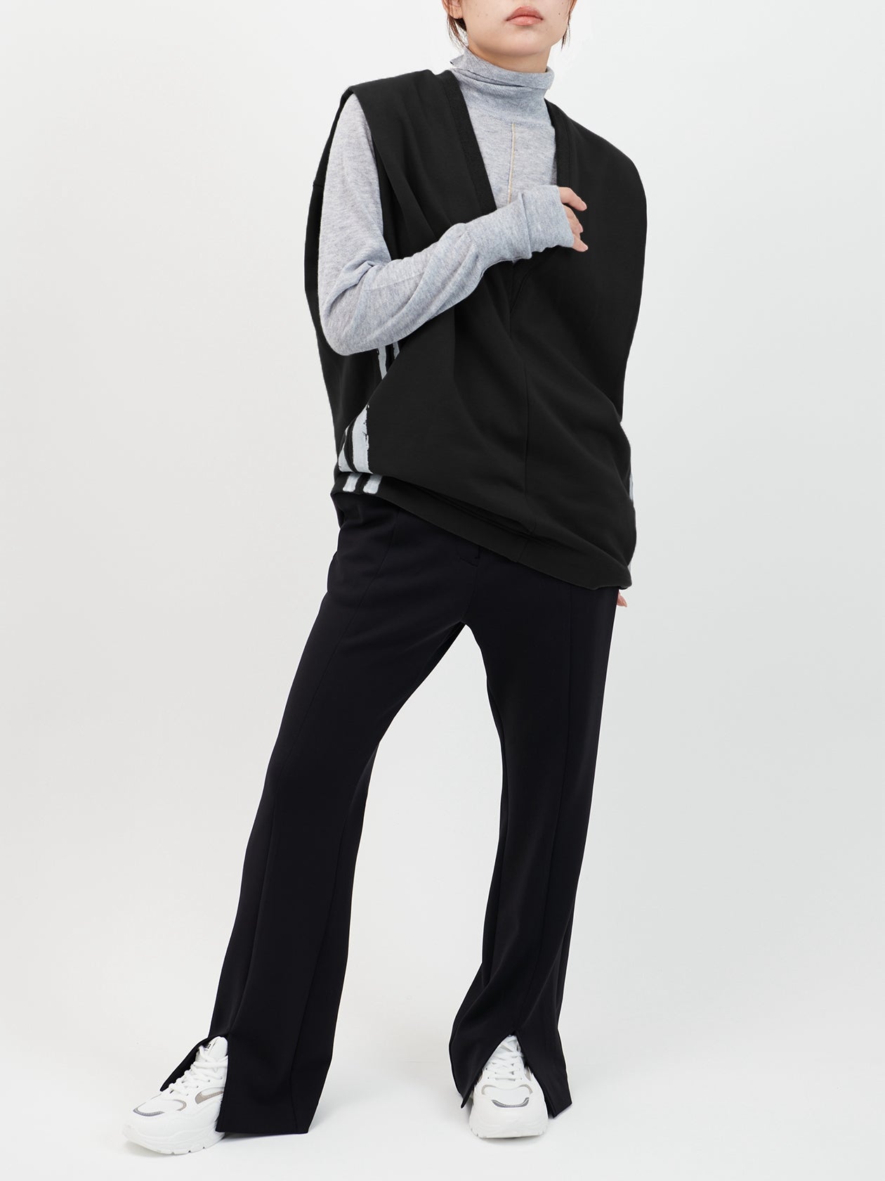 Slit flare pants
