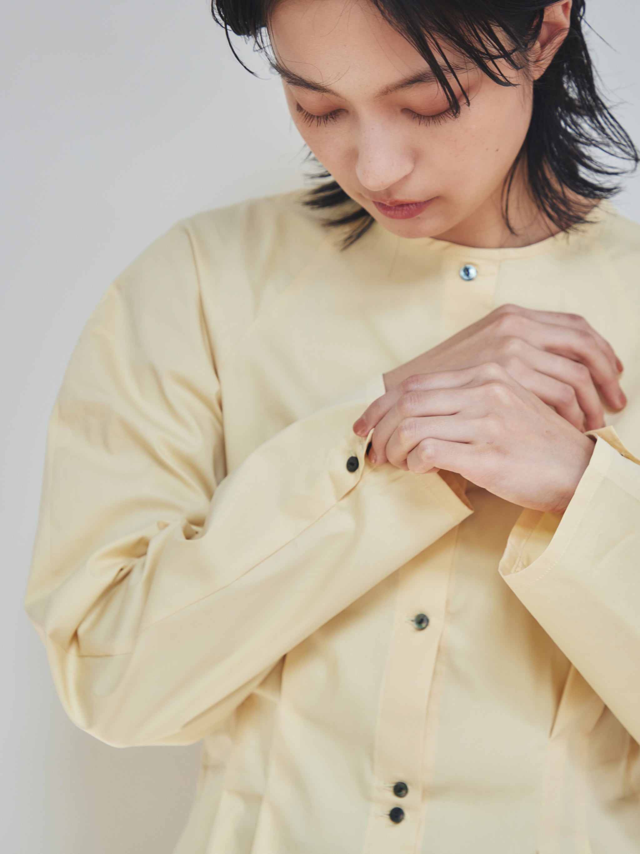 Waist shape mutton blouse