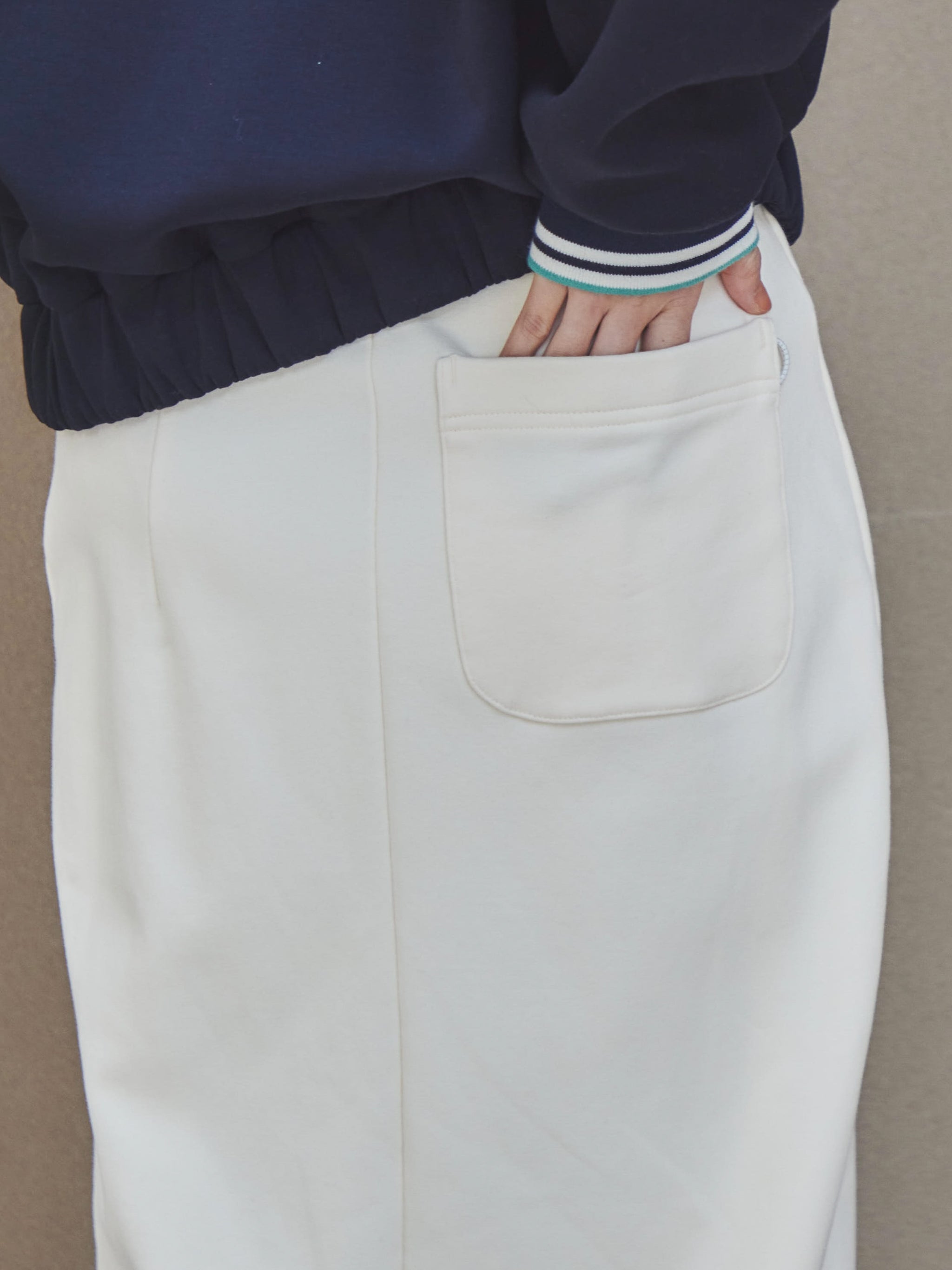 Silver line sweat skirt