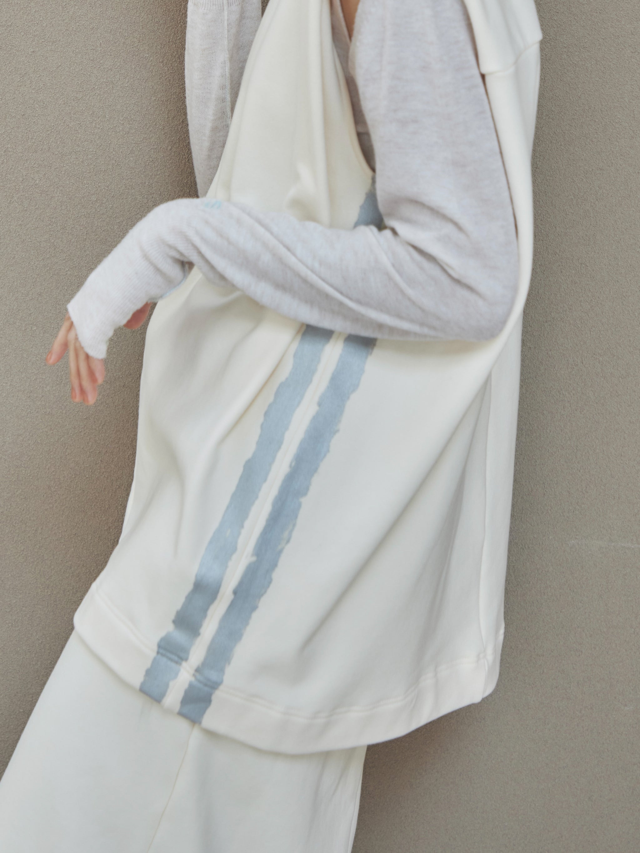 Silver line sweat vest