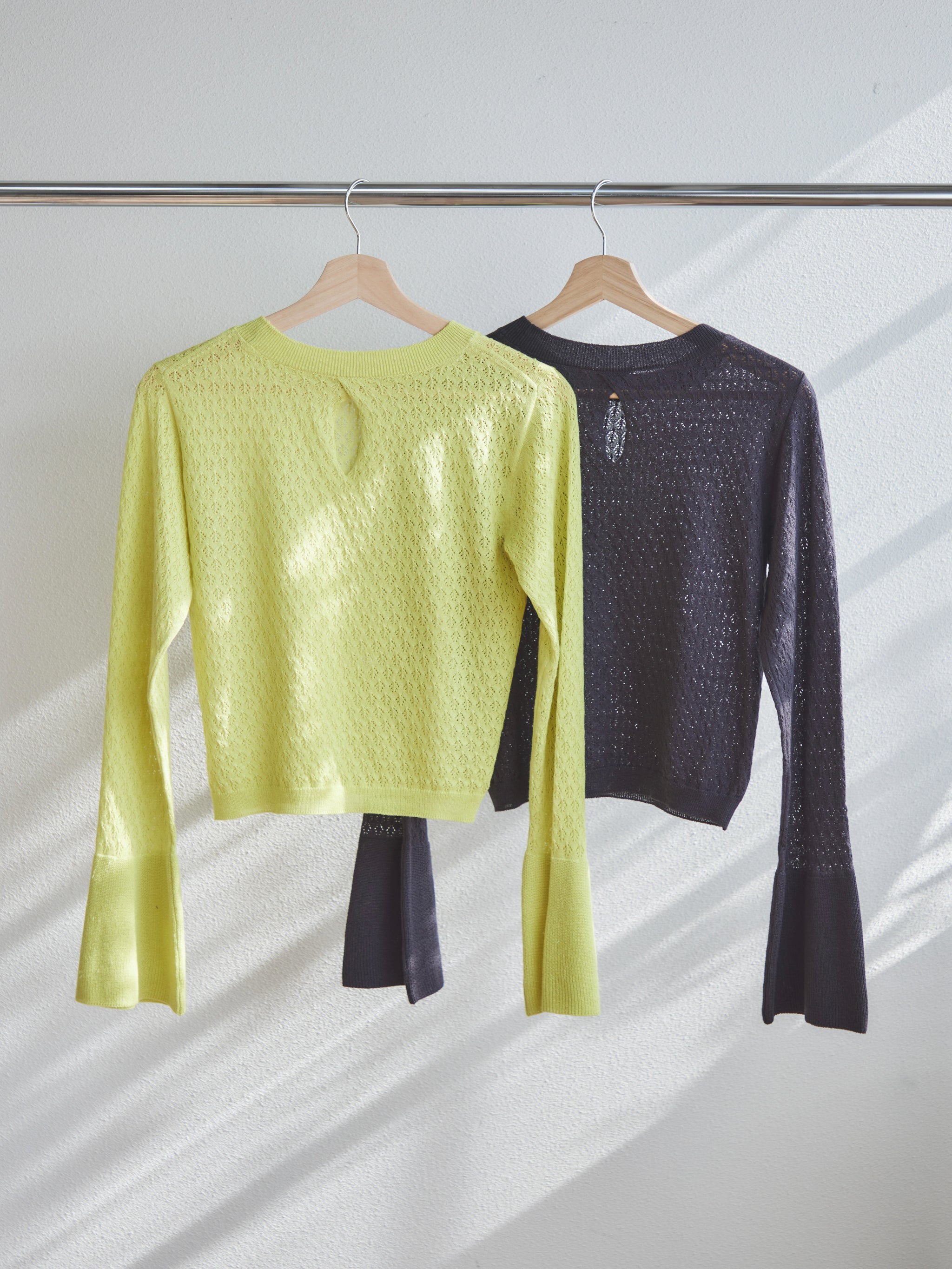Lacy flare sleeve knit