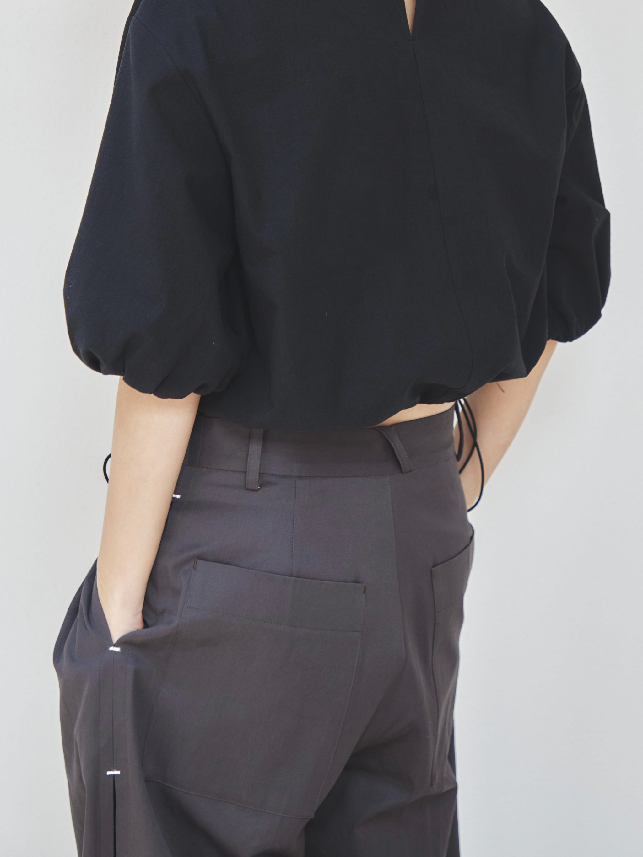 Side slit buggy pants