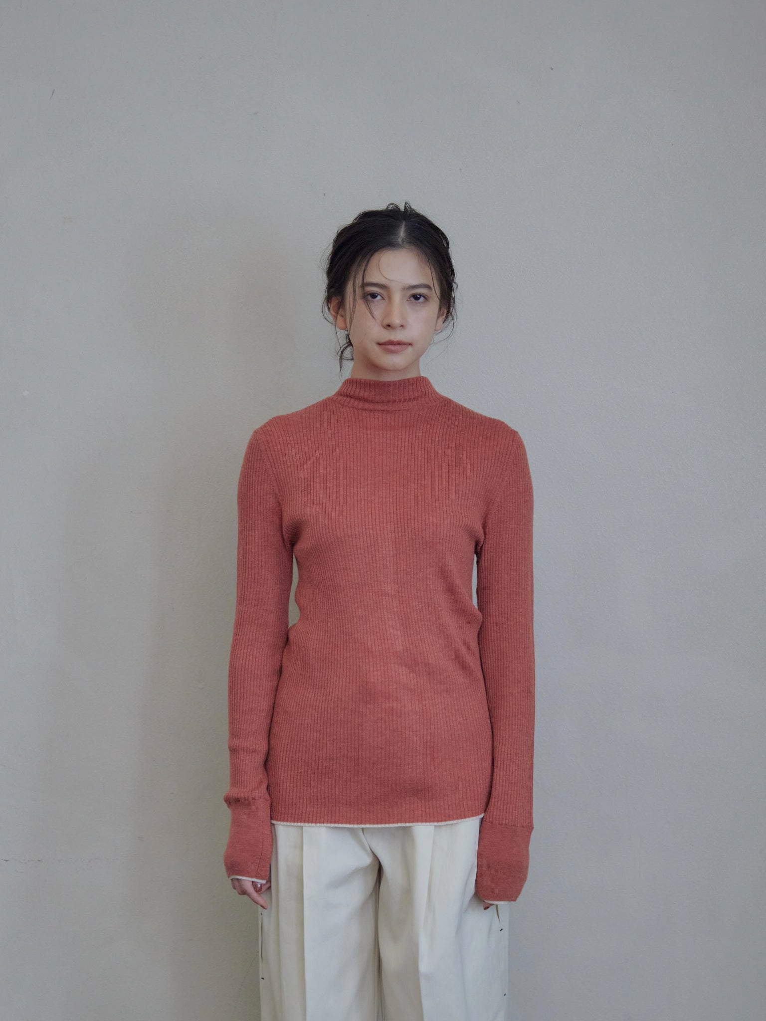 Open Button Rib Knit