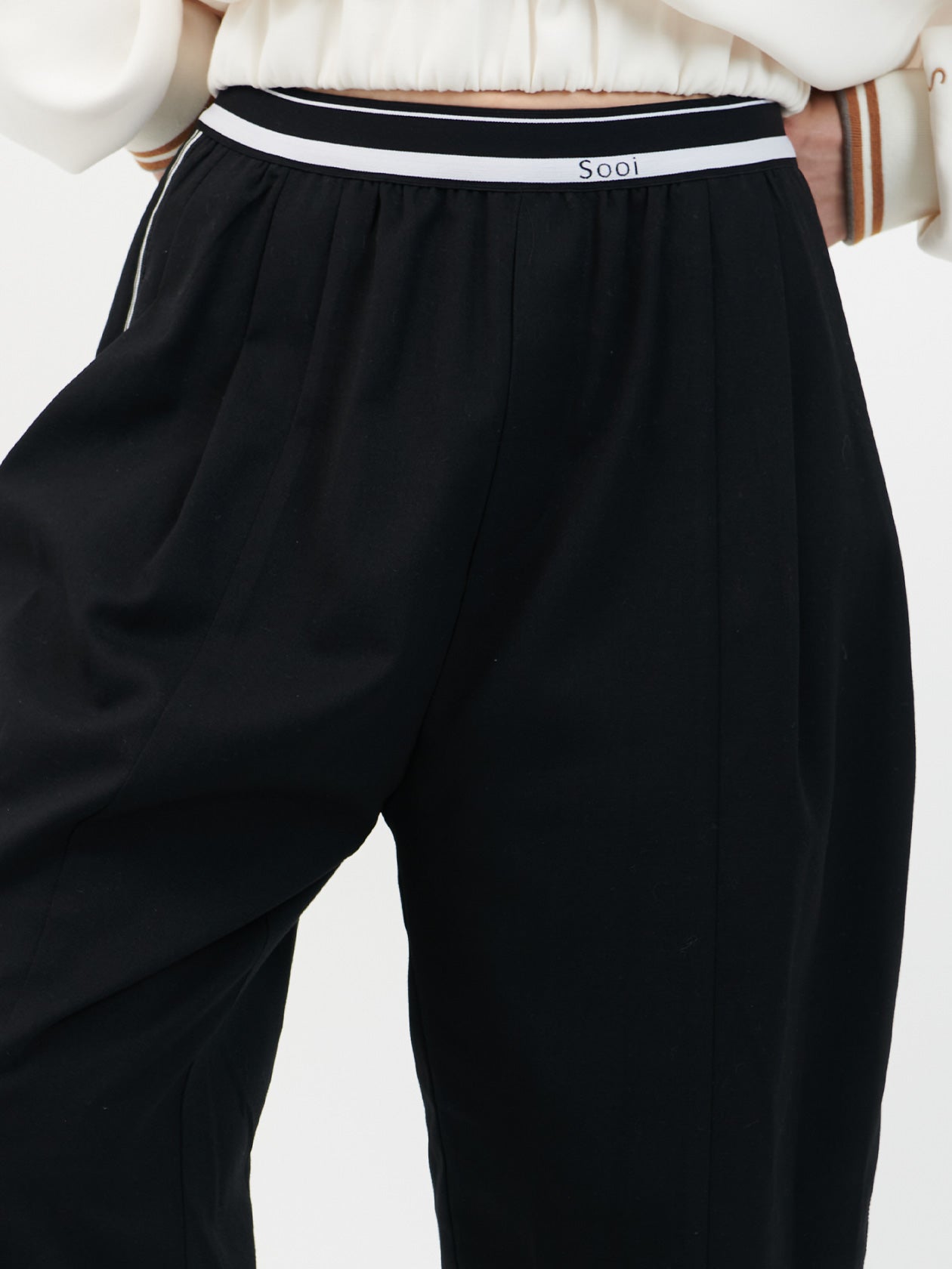 Sideline barrel pants / black