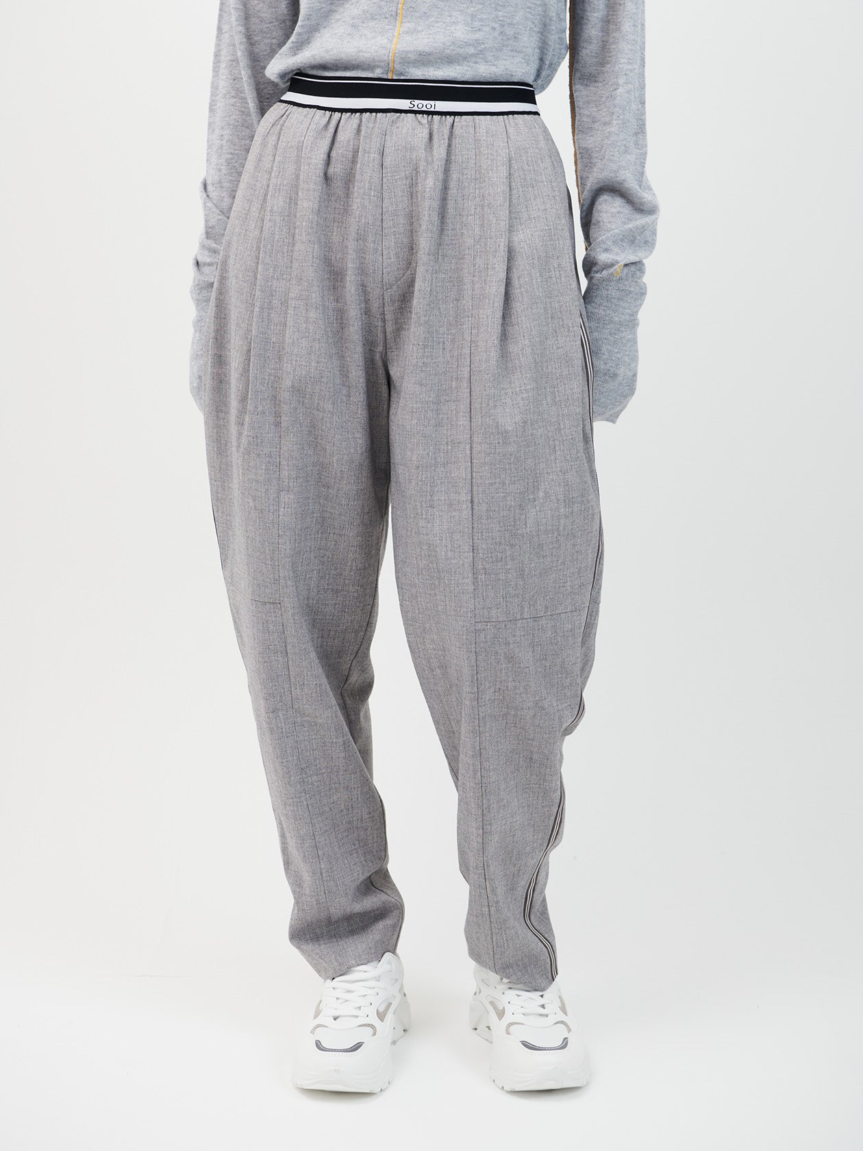 Sideline barrel pants / gray