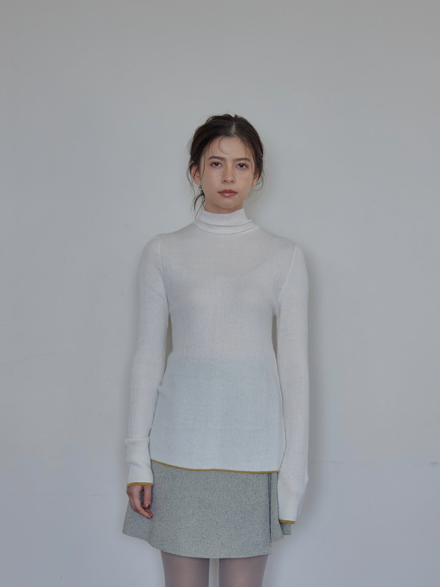 Open Button Rib Knit