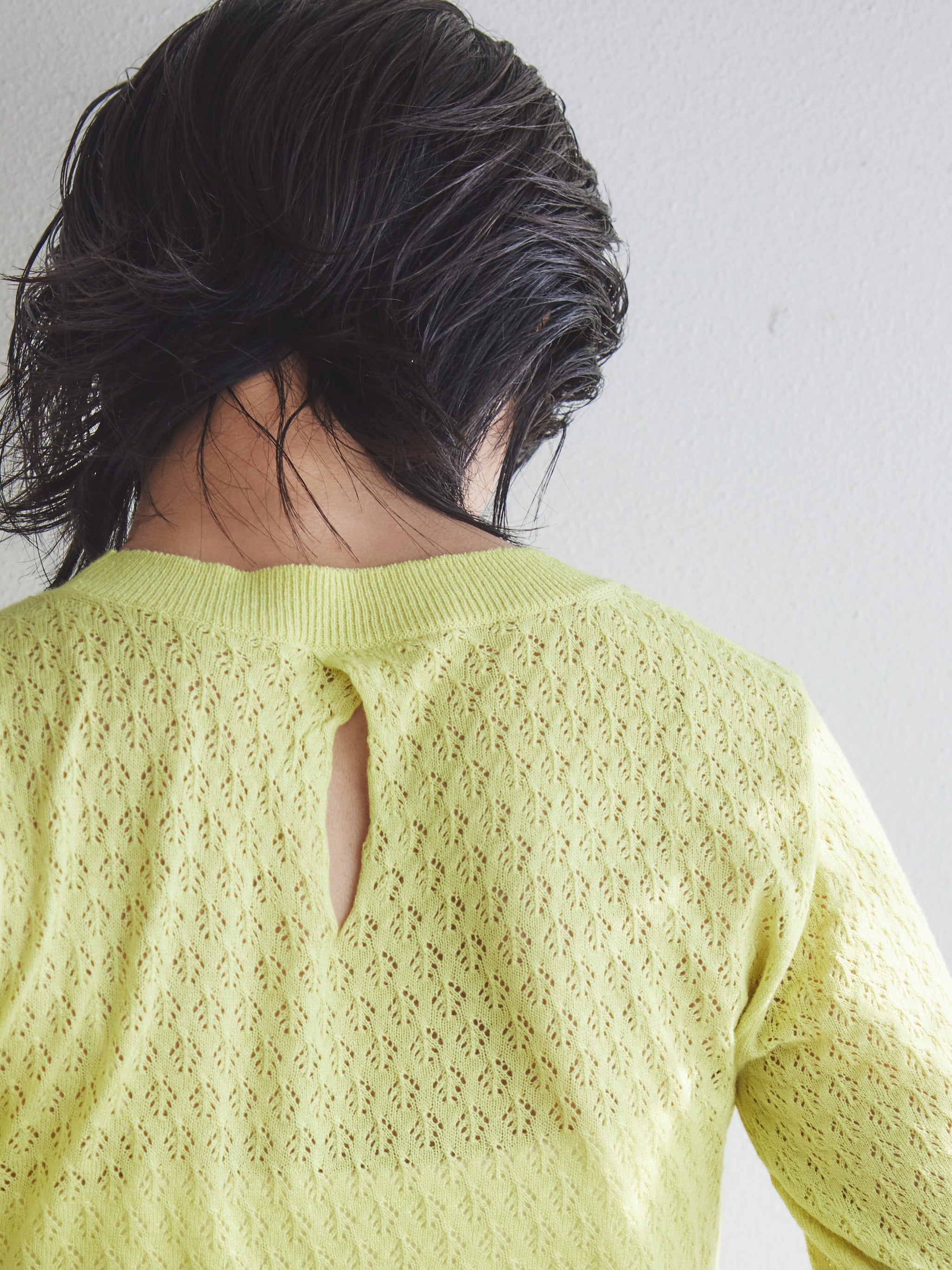 Lacy flare sleeve knit