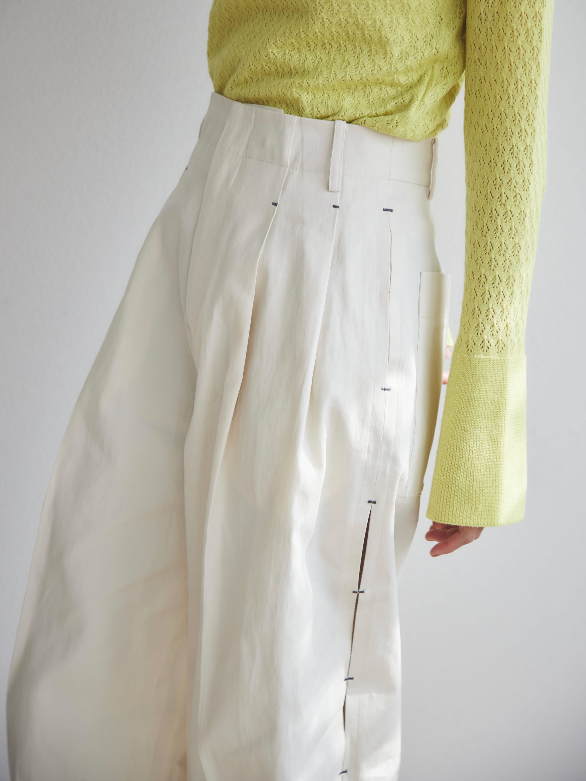 Side slit buggy pants