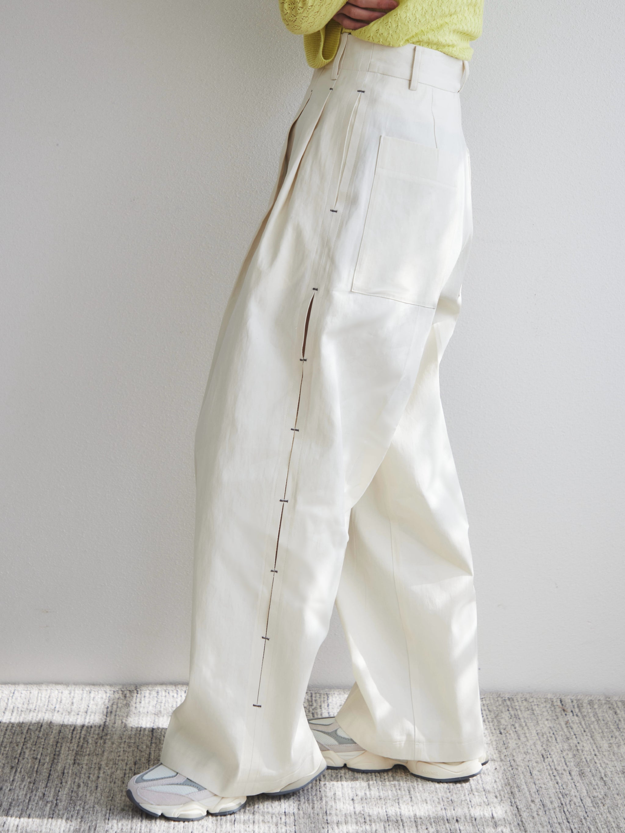 Side slit buggy pants