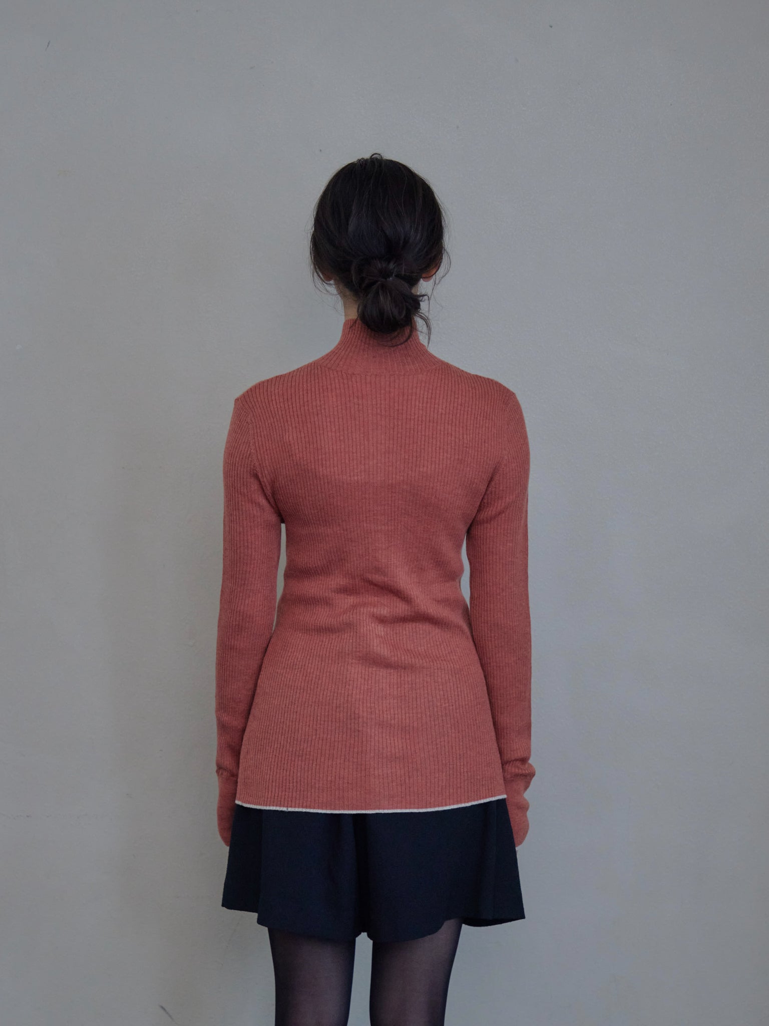 Open Button Rib Knit