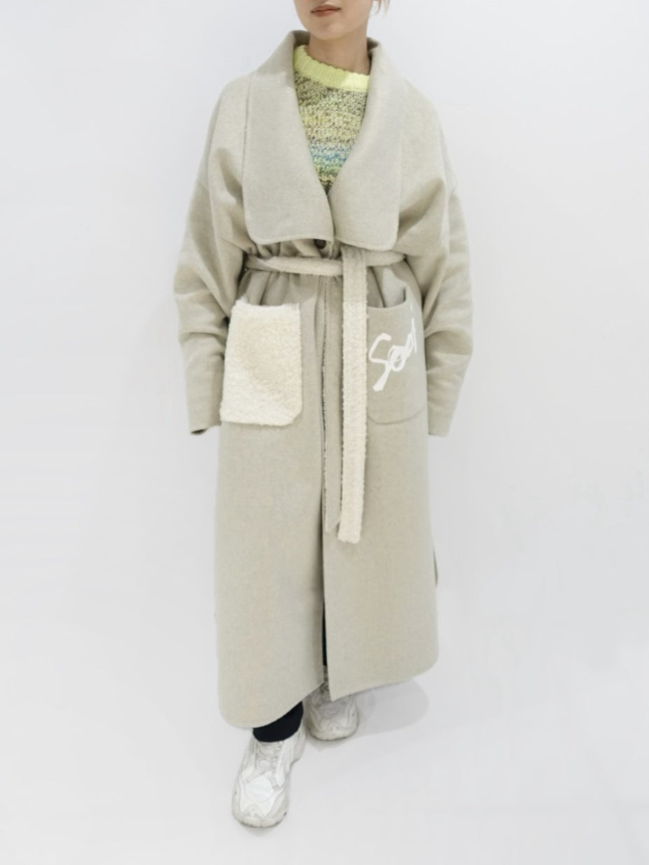 Long gown coat / beige