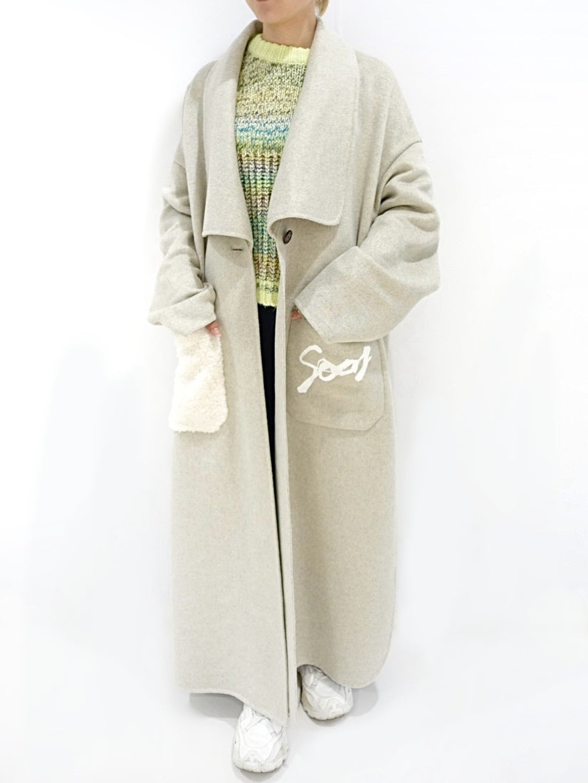 Long gown coat / beige