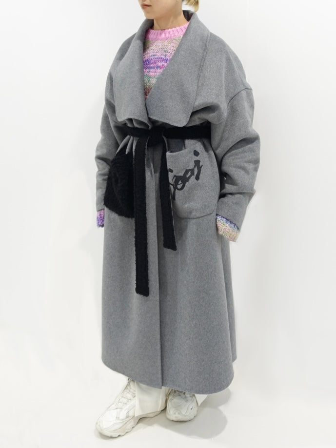 Long gown coat / gray