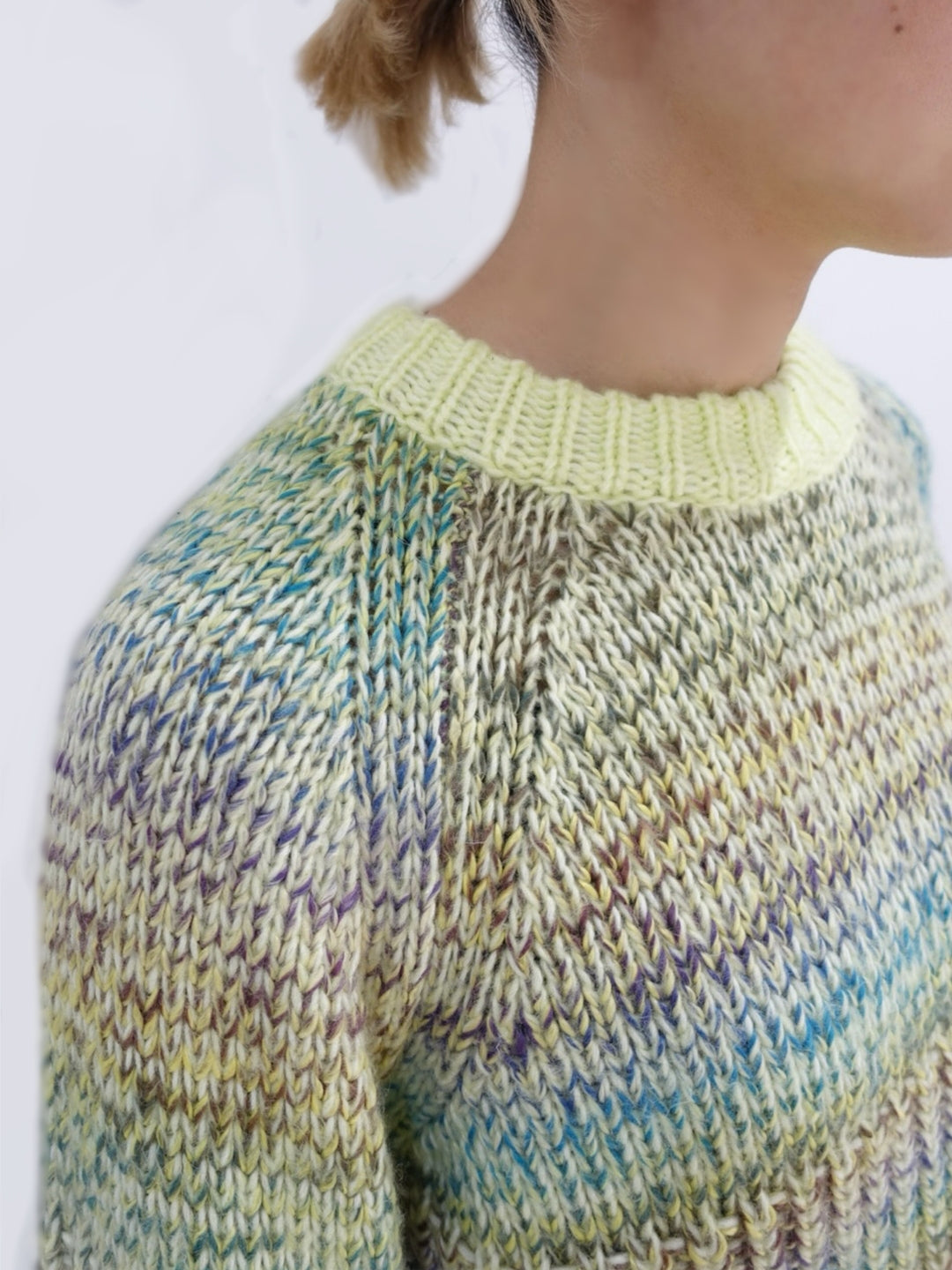 Mix Knit Pullover /  yellow