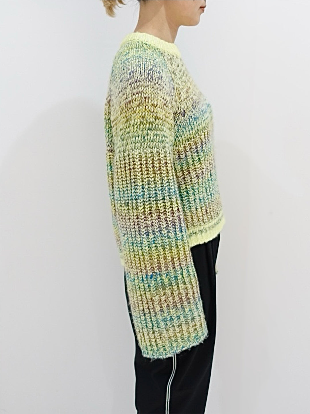 Mix Knit Pullover /  yellow